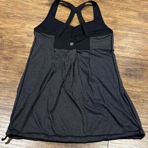 Lululemon Black and grey flowy, draw string waist Athletic Tank Top size 6